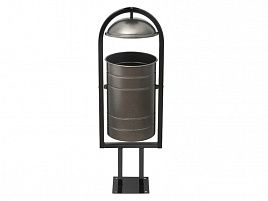 Урна уличная серебряная, 330х280х980 мм