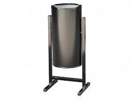 Урна уличная 25 литров черная, 410х340х730 мм