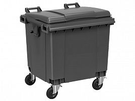 Мусорный контейнер 1100л серый