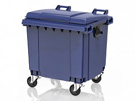 Мусорный контейнер 1100л синий
