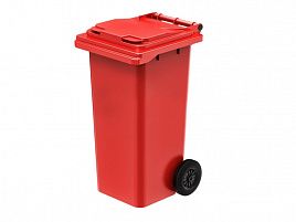 Мусорный контейнер 120л красный