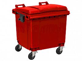 Мусорный контейнер 1100л красный