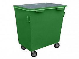 Мусорный контейнер 0,8 м3 на колесах, без крышки
