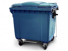Контейнер 1100л с педалью синий