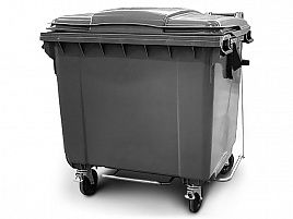 Контейнер 1100л с педалью серый